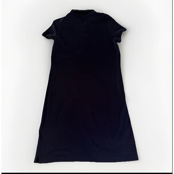 Ralph Lauren Navy Polo Shirt Dress Sporty Preppy Cotton Knit Short Sleeve M - Picture 7 of 7